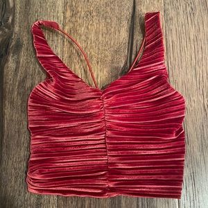Urban Outfitters red velvet tank top